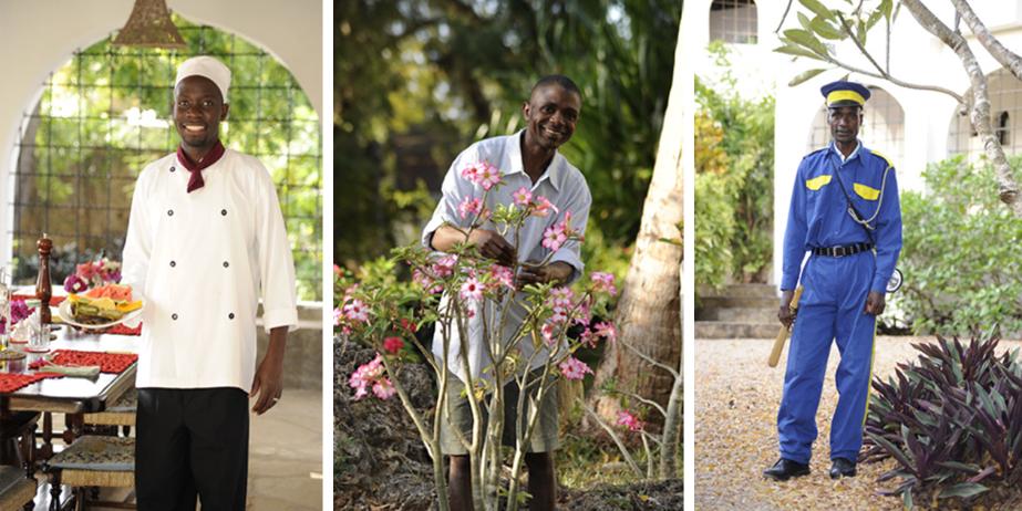 Cook, gardener groundsman, security